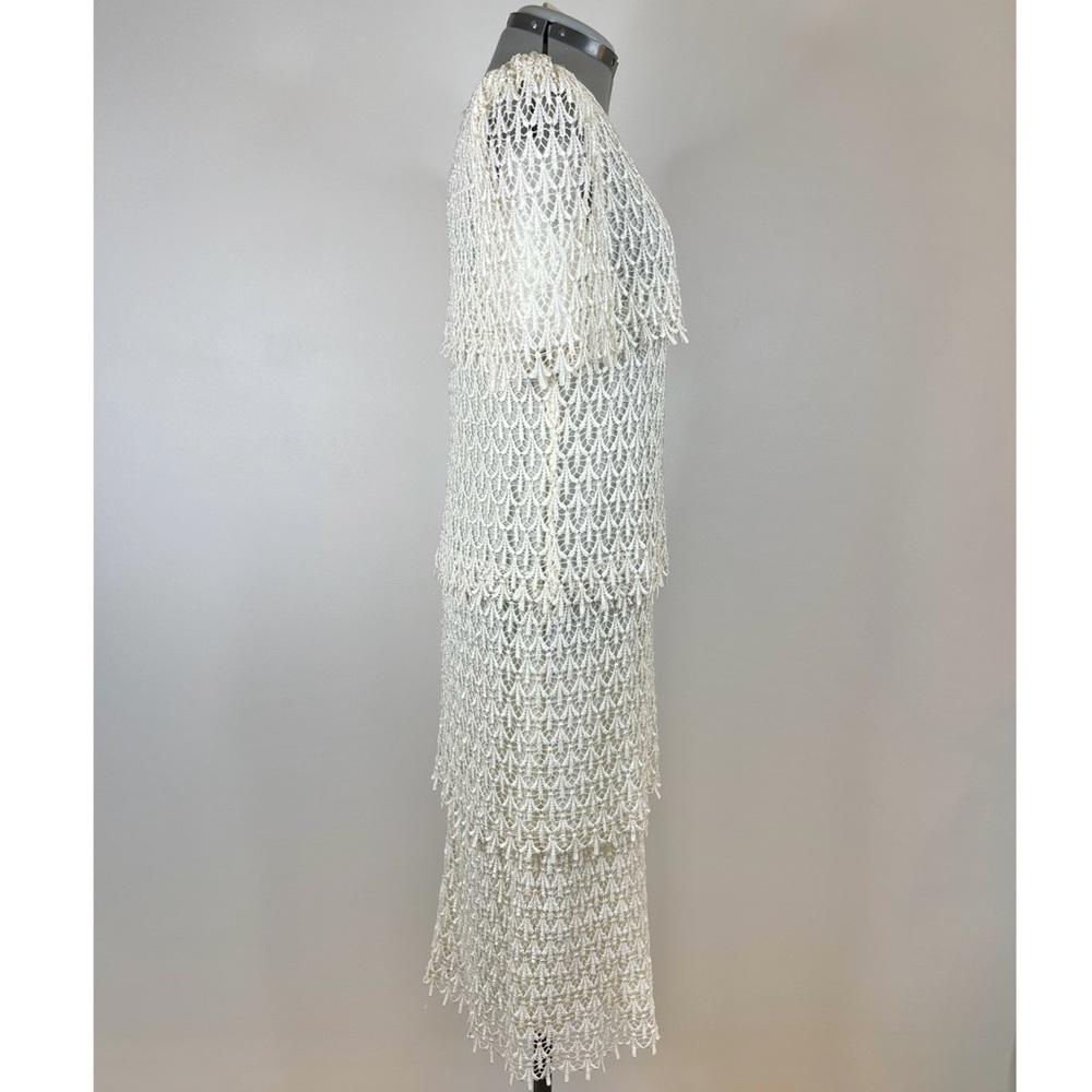 VINTAGE 1970's Crochet Flapper-style Dress - Picture 9 of 12